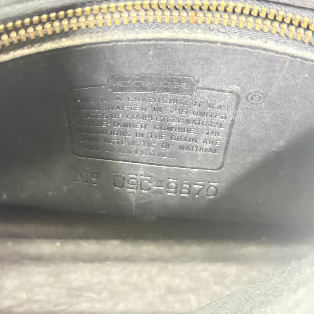 Vintage Coach Station Bag 9870 Black Leather Crossbody Satchel Made USA - Picture 8 of 16